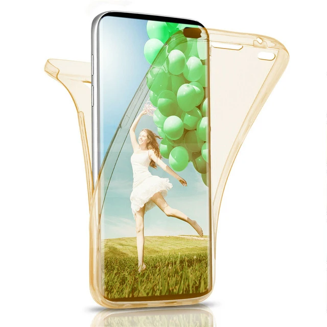 Чехол 360 градусов полный корпус для huawei P Smart P10 P20 P30 Pro mate 10 20 Lite Honor 10i Y5 Y6 Y7 силиконовый чехол Бампер - Цвет: Gold