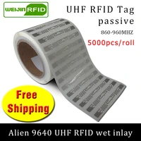 uhf rfid tag sticker alien 9640 wet inlay epc6c 915mhz868mhz860 960mhz higgs3 5000pcs free shipping adhesive passive rfid label