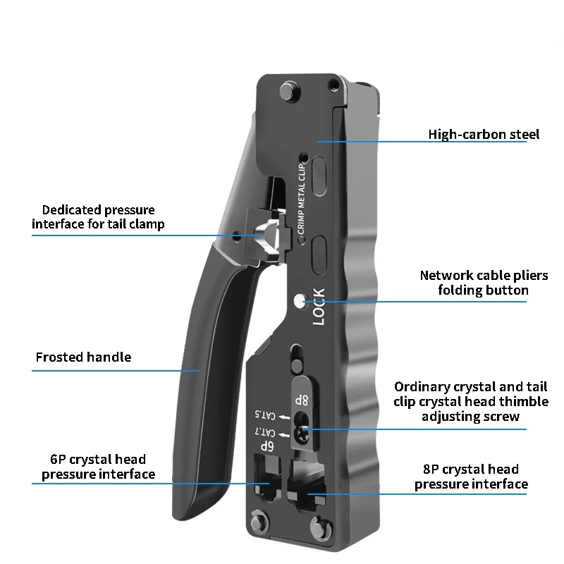 seven types of network cable pliers multi function crimping pliers can clamp dovetail portable network cable repair tools free global shipping