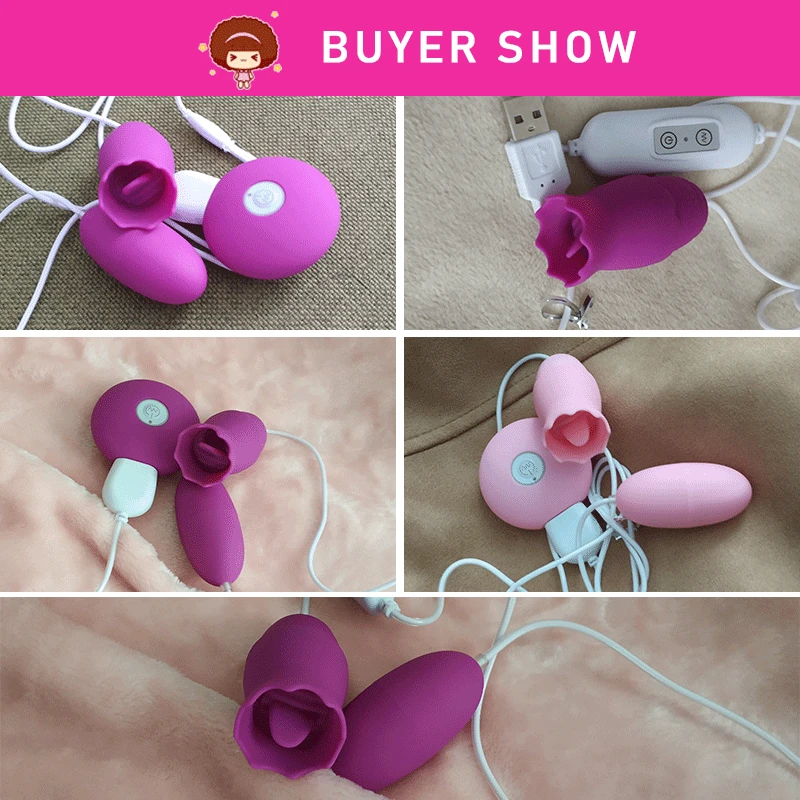 Фаллоимитатор 12 Скоростей язык фаллоимитатор вибраторы USB вибрирующее яйцо