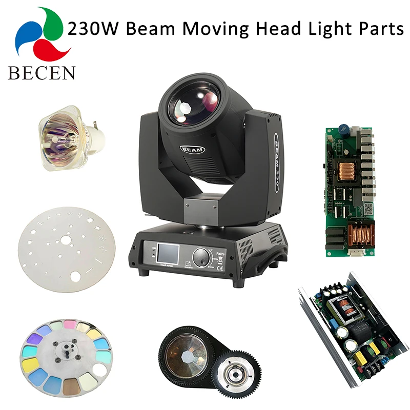 Луч 200 Вт 5r 230 7r Запчасти для освещения лампа источник питания Ballest Beenhive Prism Color Gobo