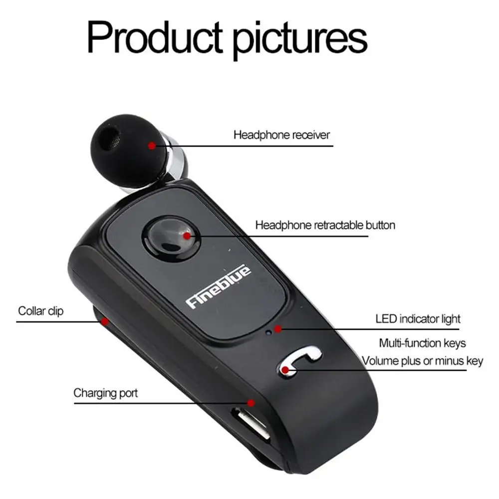 Беспроводная мини-гарнитура с выдвижным Bluetooth 4 0 | Электроника