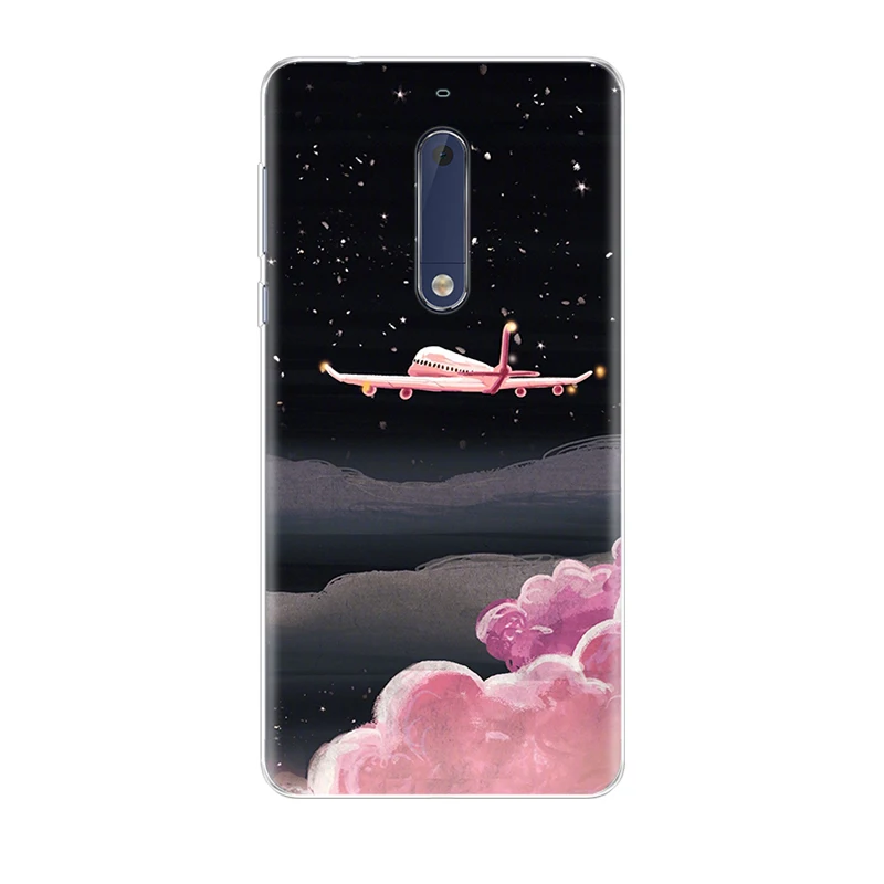 Силиконовый чехол для Nokia 1 2 3 5 plus 2018 мягкая задняя крышка из ТПУ противоударный
