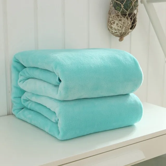 Однотонное теплое микро плюшевое Флисовое одеяло покрывало для дивана