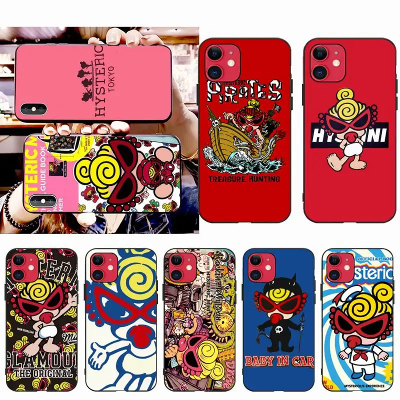 

CUTEWANAN Japan Fashion hysteric mini Coque Shell Phone Case for iPhone 11 pro XS MAX 8 7 6 6S Plus X 5S SE XR case