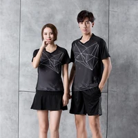 custom 2020 new badminton t shirt men womentable tennis shirt short sleeve quick dry tennis shirt sports team uniform 9917