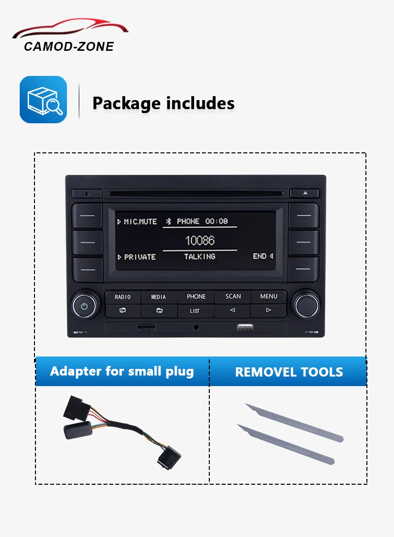 Автомагнитола Bluetooth RCN210 CD-плеер USB MP3 AUX 31G 035 185 для VW Polo 9N Golf Jetta MK4 Passat B5 RCN 210