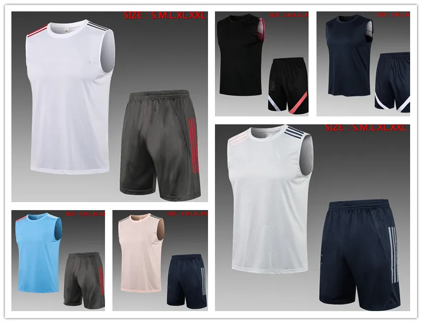

2021 new Men's Soccer Tank Tops Sports Summer Polos Shirts Sets City Sweater Training Tracksuit adult Survetement jogging kits