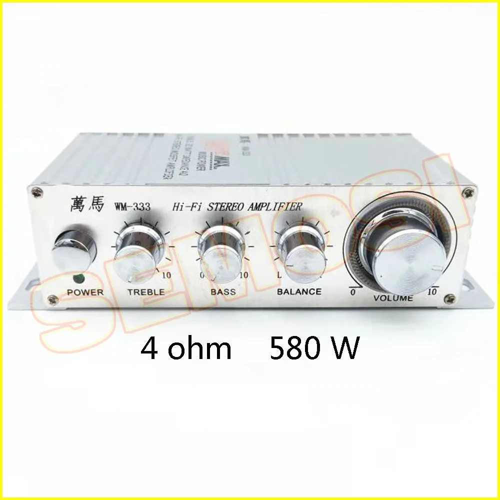 4 Ом аудио усилитель Hi-Fi стерео для аркадной машины громкоговоритель 580 Вт 12 в