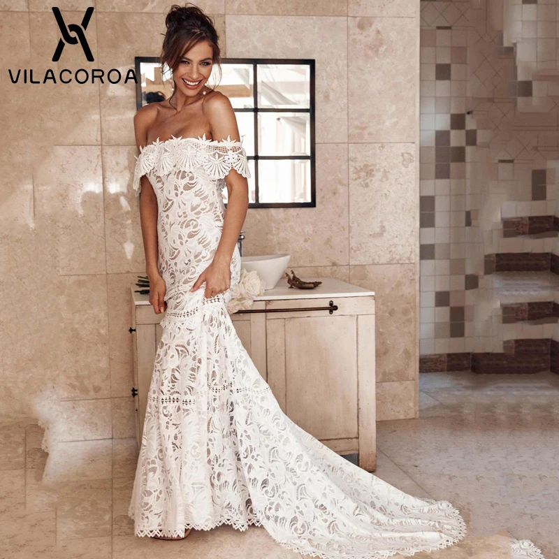 Vestidos Largos, женское кружевное платье, с открытыми плечами, с вырезом лодочкой, высокая талия, платье-труба, летнее женское платье, Vestidos De Fiesta Noche