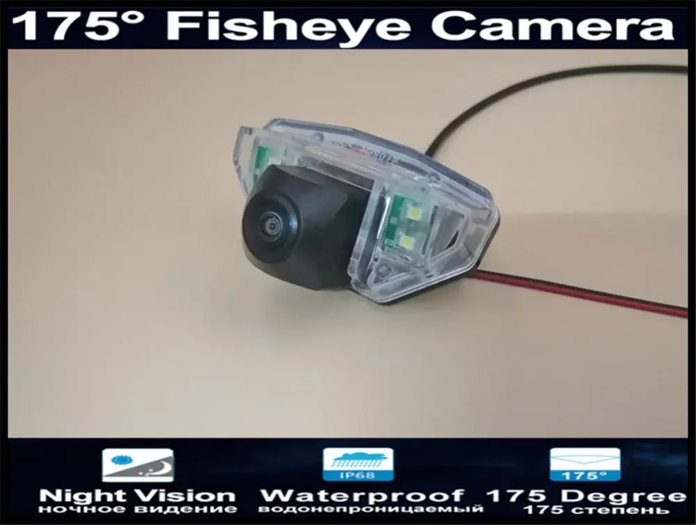 1080P 175 градусов рыбий глаз обратная парковочная камера заднего вида для Honda CRV 2007