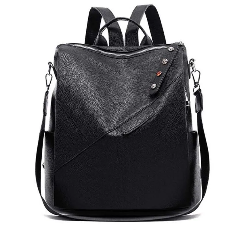 

Рюкзак женский из мягкой кожи, с двумя наплечниками