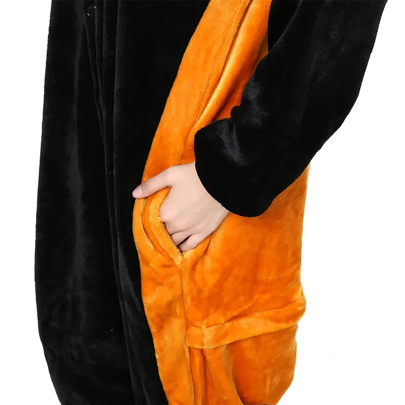 Модные женские пижамы для косплея бархатные плотные с рисунками животных из