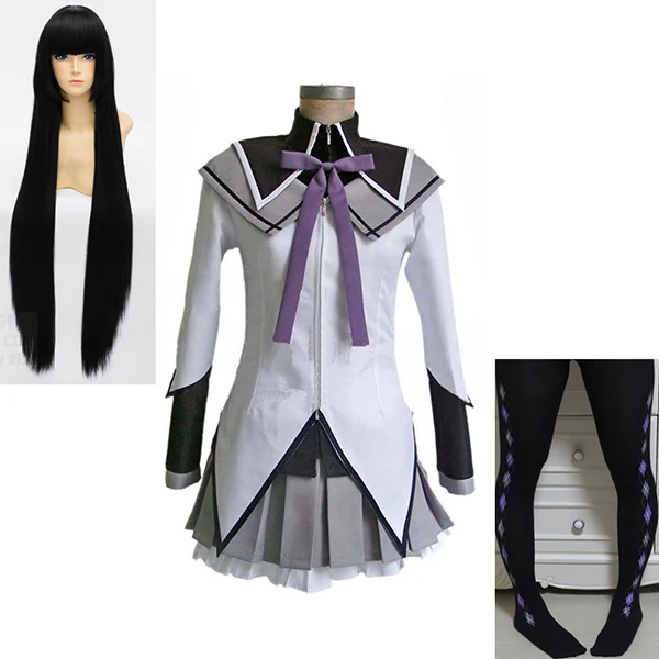 Puella Magi Madoka Magica Akemi Homura Косплей Костюм на заказ любой размер - Цвет: package 3