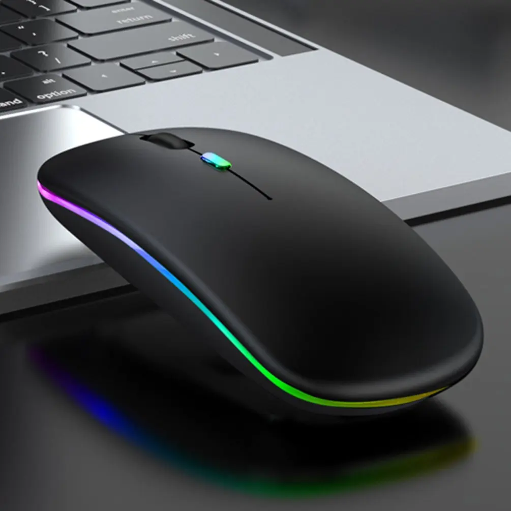 

Беспроводная мышь 2,4G RGB Bluetooth-адаптация Тихая игровая мышь для ноутбука, игровой компьютер со светодиодной подсветкой, аккумуляторная мышь