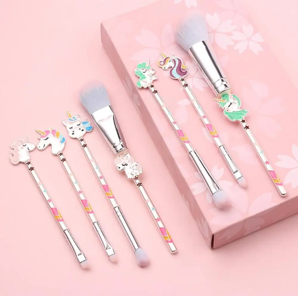 Кисть для макияжа в виде единорога свободная пудра кисть теней на веки набор
