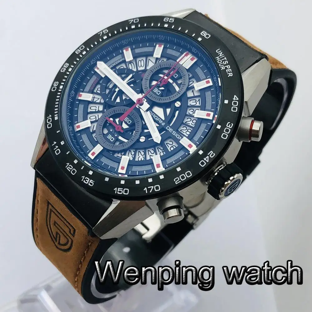 

Часы наручные PAGANI Мужские кварцевые, брендовые Роскошные водонепроницаемые спортивные в стиле милитари, 46 мм