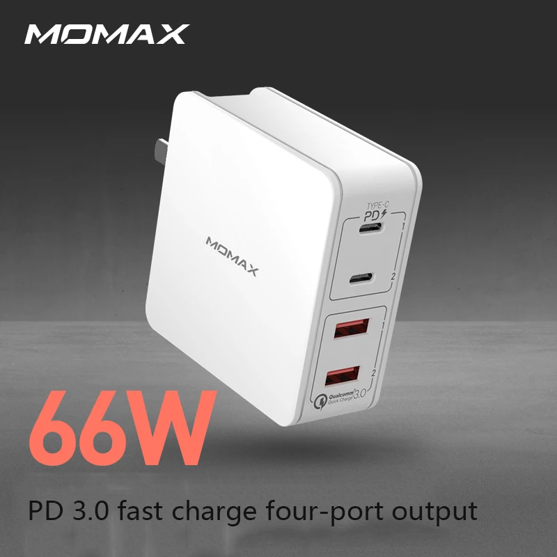 MOMAX Новое PD четырехпортовое быстрое зарядное устройство двойной + QC3.0 в одном до
