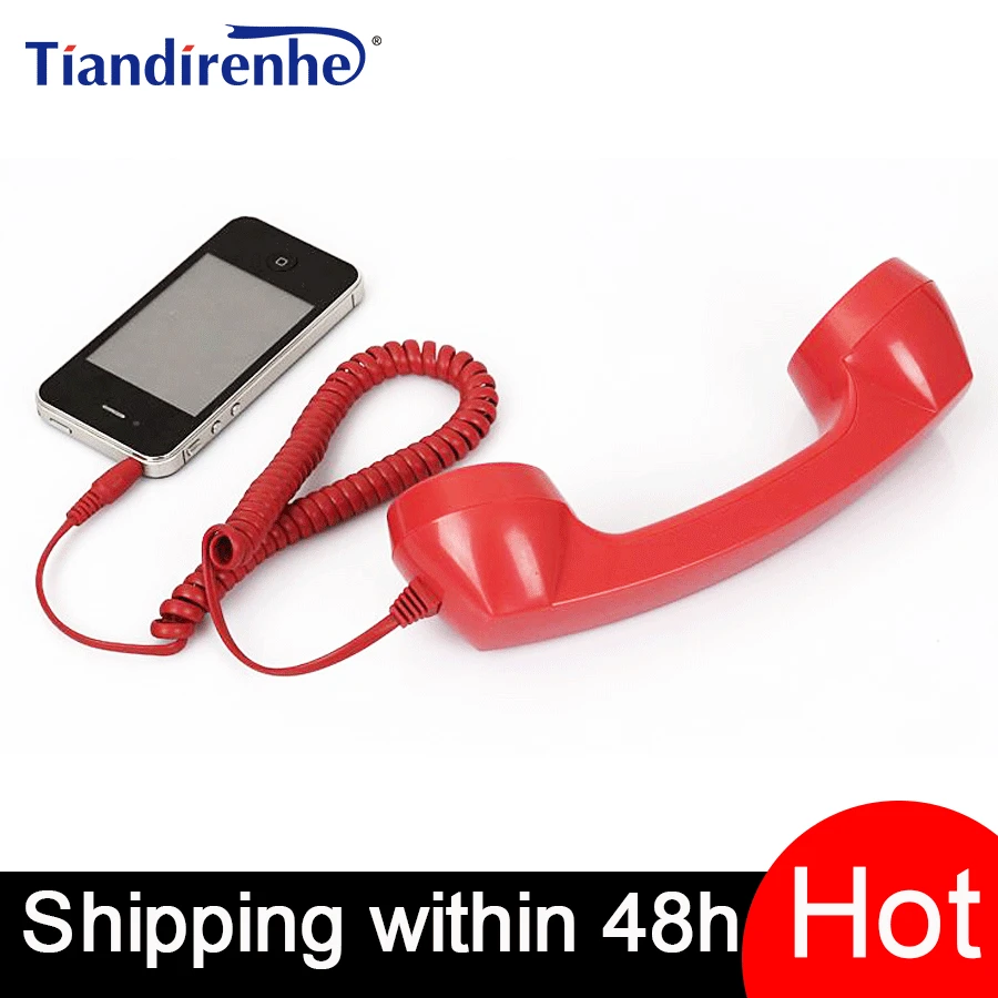 

Newest Phone Telephone Anti-radiation Receivers Cellphone 3.5mm Retro Handset Headphone MIC Microphone for iPhone xiaomi Huawei