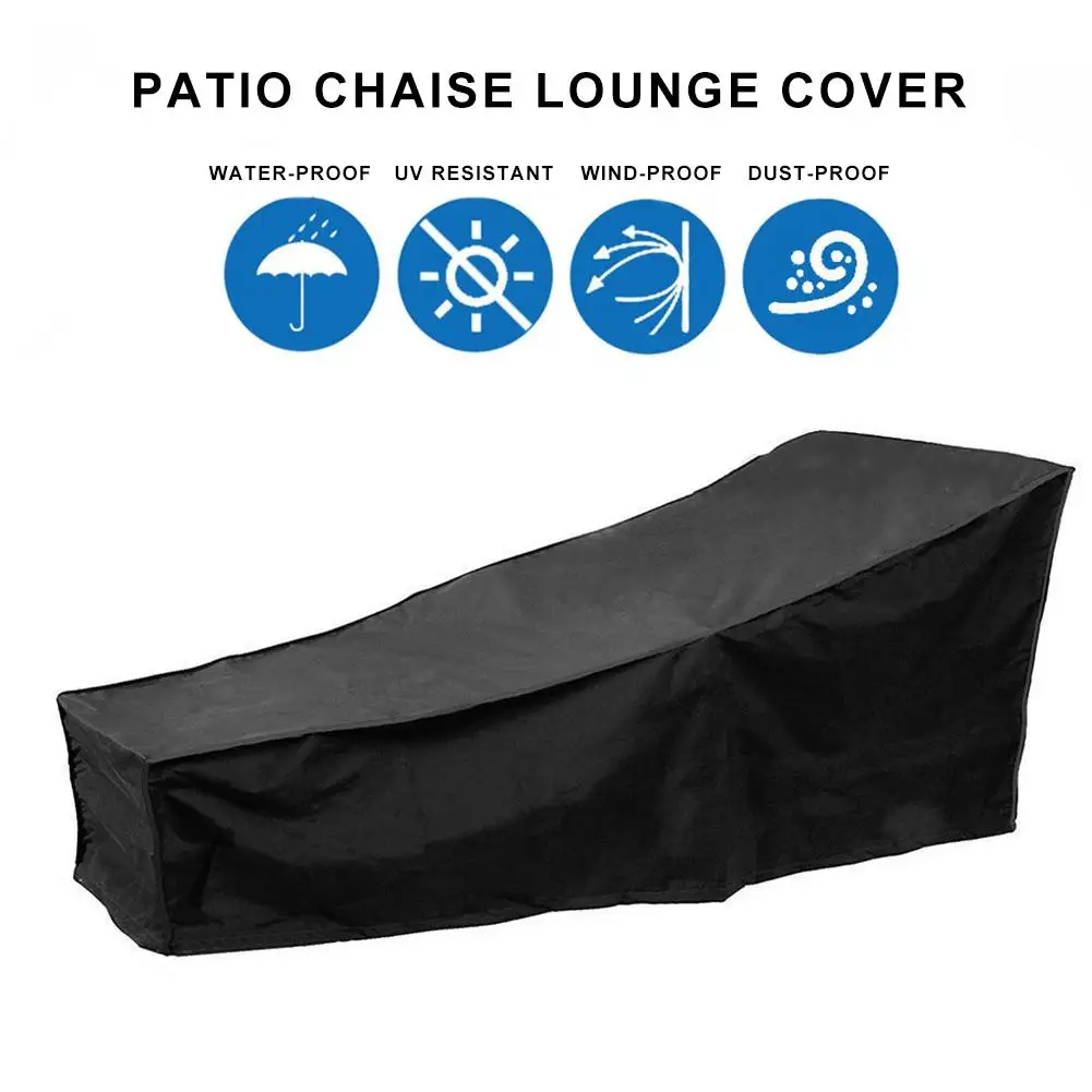 Chaise Lounge Cover Waterproof Lounge Chair Recliner Protective Cover for Outdoor Courtyard Garden Patio #CW