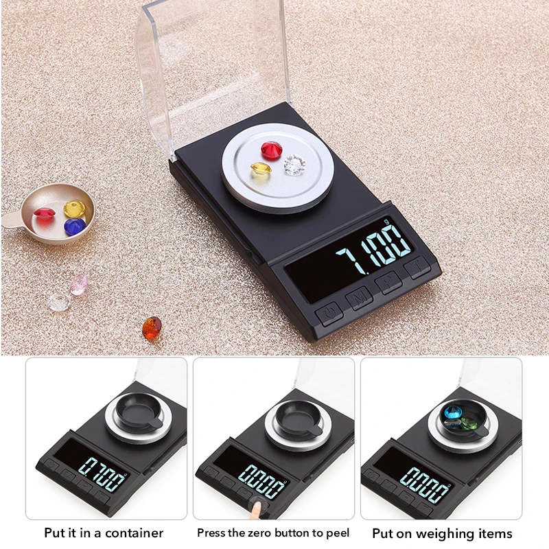 Электронные весы с платформой для взвешивания ювелирных изделий 10/20/50/100/0 001 г |