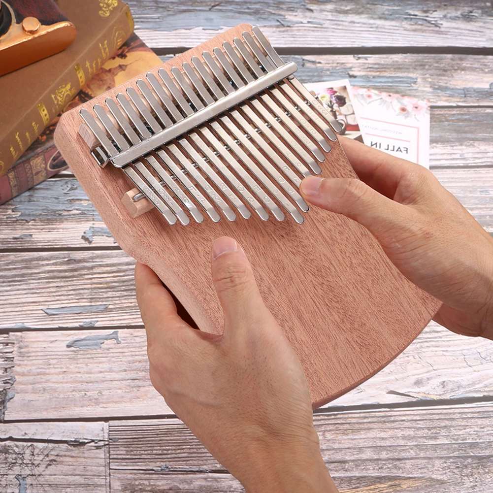 Портативное 17-клавишное красное дерево фанера Kalimba большой палец пианино