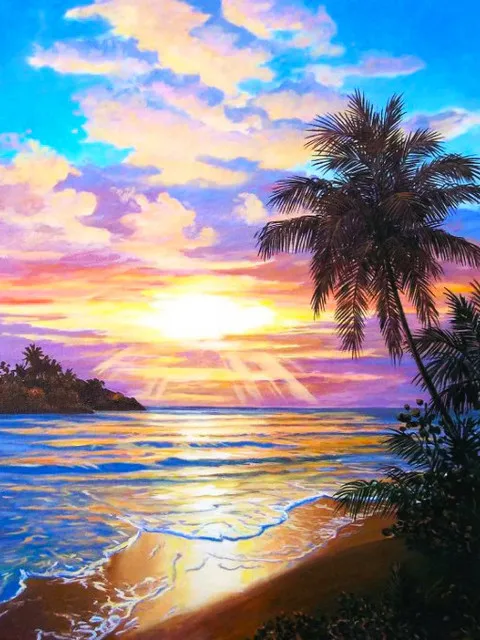 

Diamond Painting Cartoon Scenery Sea Landscape 5d Diy Mosaic Full Square Drill Diamant Of Rhinestone Daimond Embroidery Picture