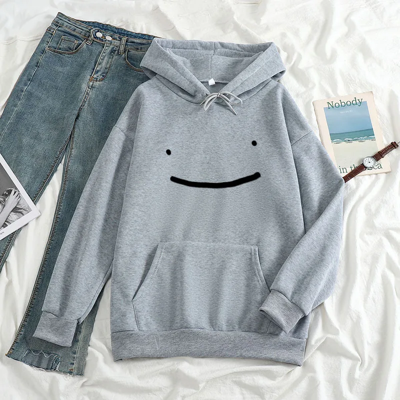 

Kpop Print Punk Hoodies Women Winter Sweatshirts Pullovers Thick long sleeve Large size Cartoons dream smile Kawaii Loose Hooded