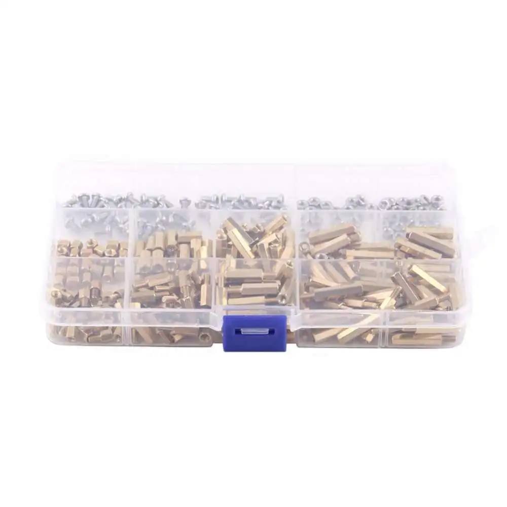 

300pcs M3 M2 Brass Hex Column Standoff Spacer Screw Nut Copper Stud/Hex Stud Assortment Kit Supplies