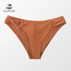 CUPSHE однотонный коричневый купальник бикини с низкой талией для женщин, сексуальные тонкие трусики, трусы 2022, раздельное бикини, нижнее белье, купальник
