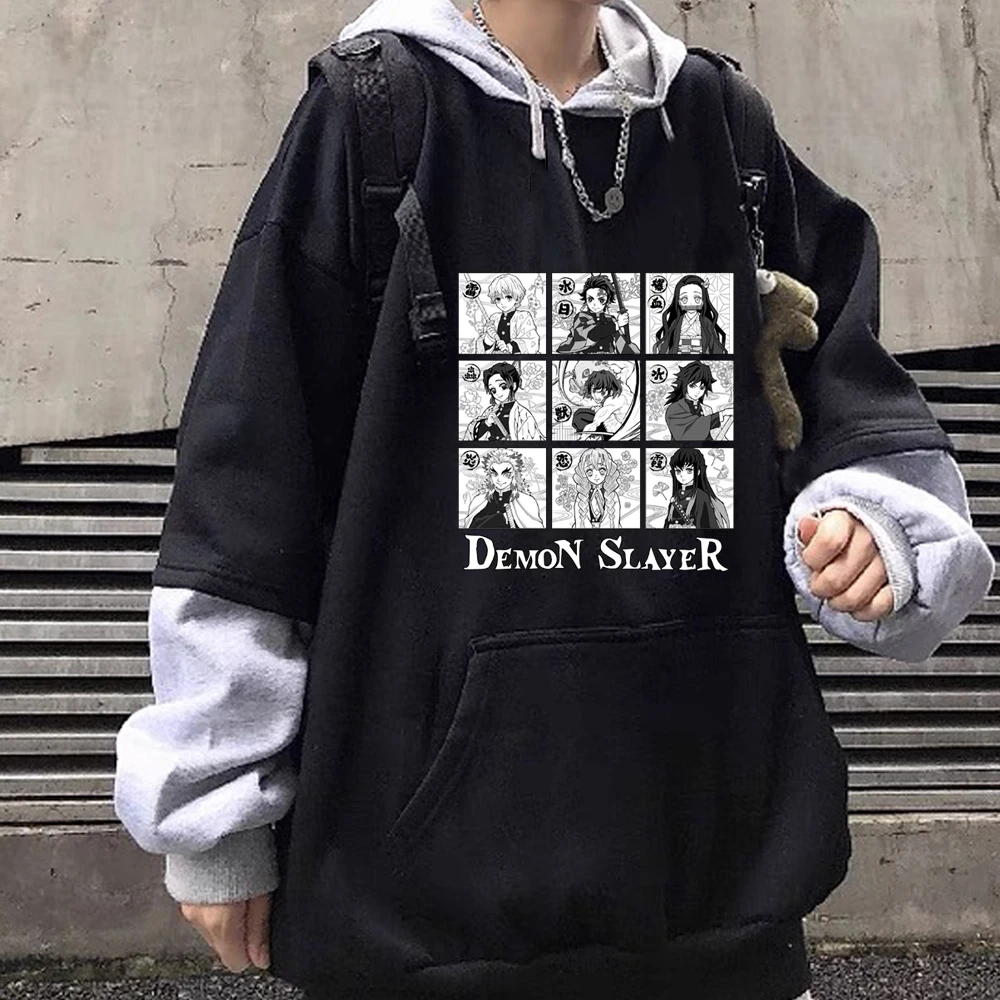 

Толстовка с принтом из аниме «рассекающий демонов», популярный пуловер с рукавами-лодочкой в стиле Харадзюку, Свитшот оверсайз