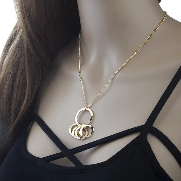 Необычное новое простое ожерелье круглая подвеска женское модное уличное до