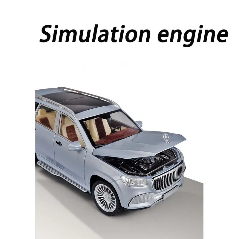 

1/24 Maybachs GLS class GLS600 Alloy Car Model Diecasts Metal Toy Car Model Collection Sound Light Simulation Car Kids Toys Gift