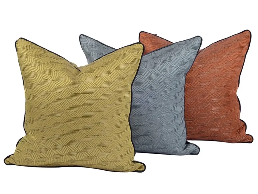 

Модная декоративная подушка/Чехол almofadas 45 50 с геометрическим рисунком оранжевого, серого и желтого цвета, Европейский современный чехол для...