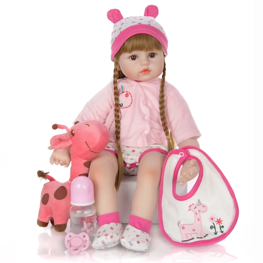 

Bebe Reborn Baby Doll, игрушки для детей, модный подарок, реалистичные длинные волосы для девочек, большой размер, силиконовый детский плеймат для дев...