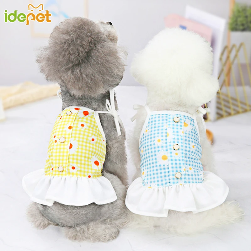 

Pet Clothes Flower Cat Dresses for Small Dog Skirt Spring Summer Dog Dress Cozy Party Pet Outfit Sling Sweet Puppy Shirt 35