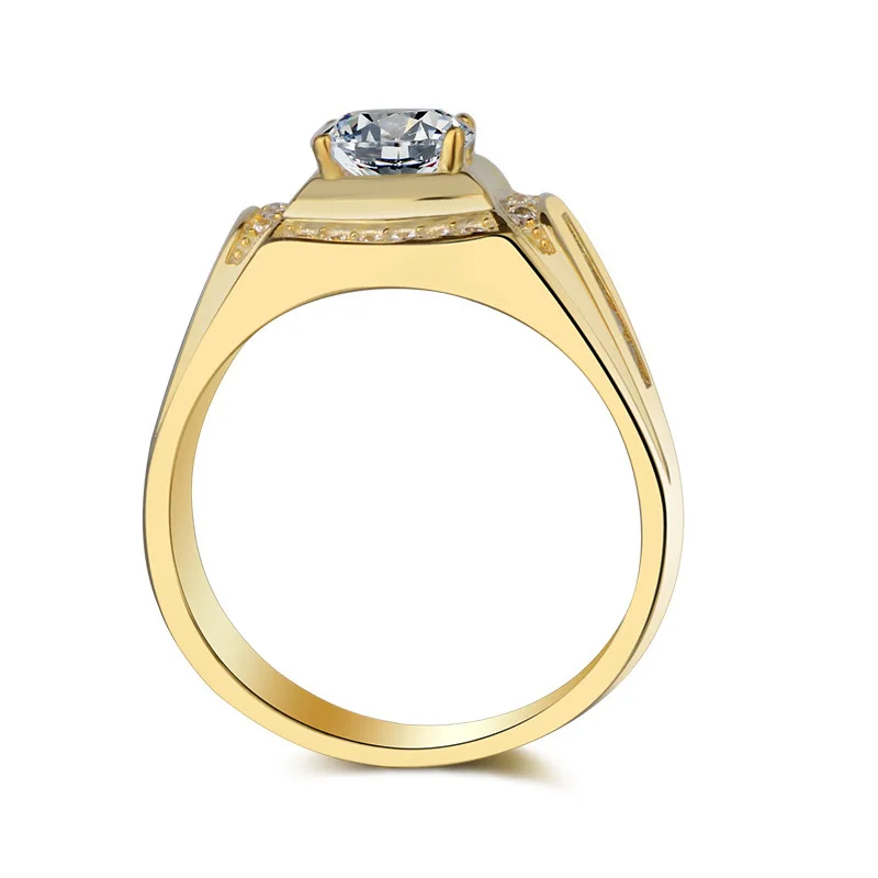 

18K Gold Natural 1 Carat Diamond Jewelry Ring for Men Bijoux Jewellery Anillos Mujer Silver 925 Jewelry Bizuteria Gemstone Rings