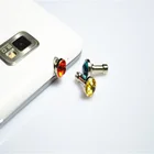 10 шт.компл. сверкающие разноцветные бриллианты 3,5 мм разъем для наушников Пылезащитная заглушка для наушников Универсальный мобильный телефон наушников