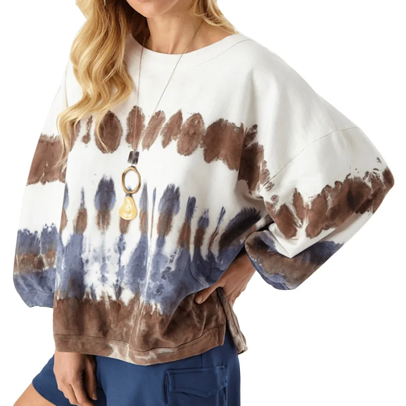 

Bazhenova Women Fall T-shirts 2020 Loose Autumn Print Casual Tops Girls Loose Long-sleeved Tops Woman Sweet T-shirts Women R806