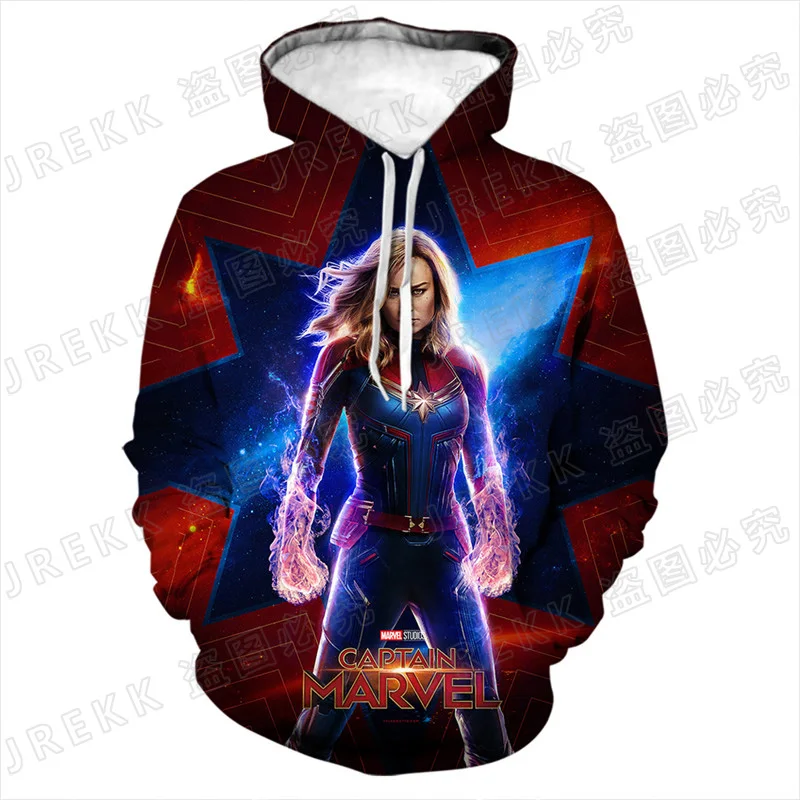 

2021 New Captain Marvel Hoodies Fashion 3D Printed Men Women Children Sweatshirts Pullover Long Sleeve Casual Cool Tops Coat