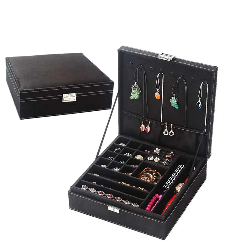 Большая Лучшая Продажа модная фланелевая квадратная шкатулка для ювелирных