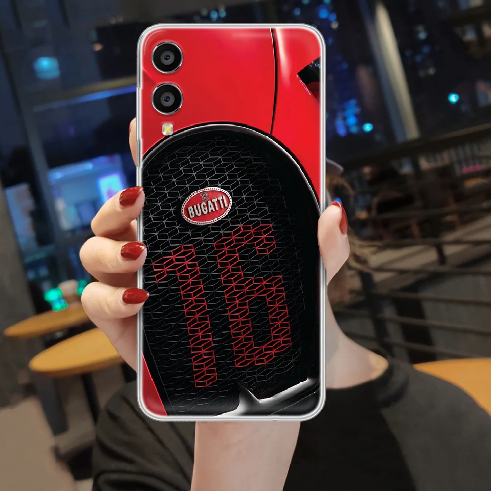 

Sports Car B-Bugattis Logo Phone Case Hull For HUAWEI Honor Nova V 5 7 8 9 10 20 30 C A X Lite Pro transparent Hoesjes Painting