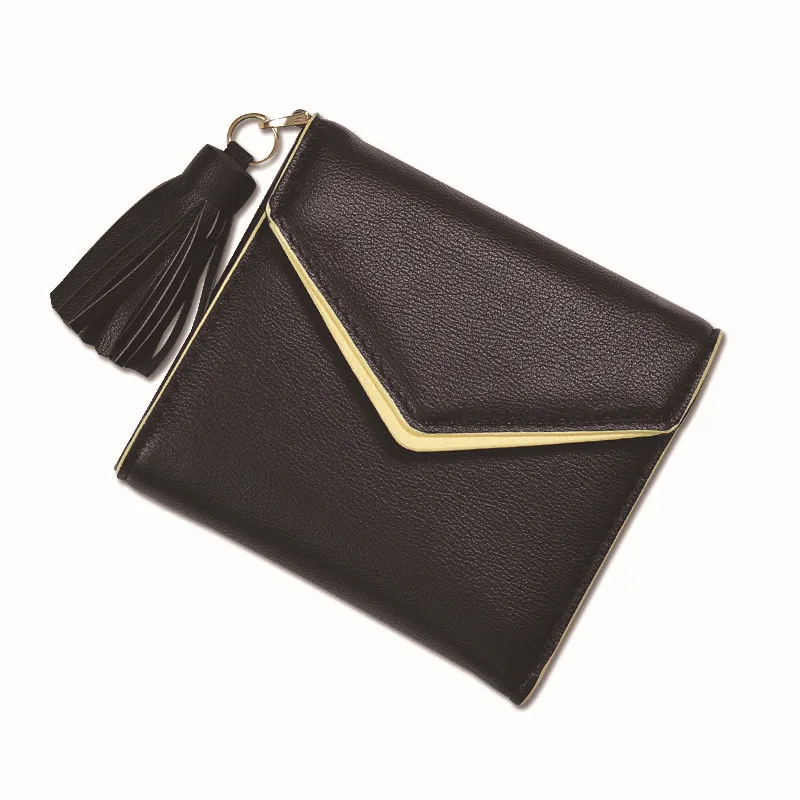 

Hot Ladies Wallet Female Short Korean Fashion Envelope Tassel Students Wallet women wallets