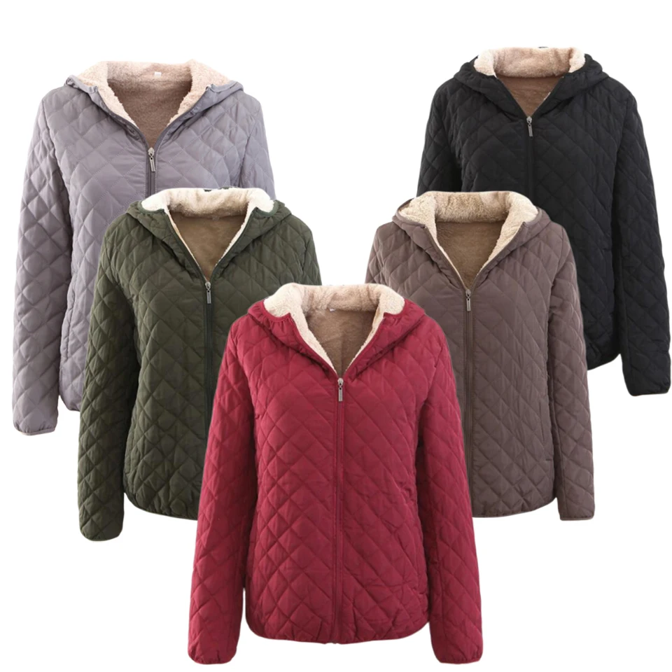 

Винтаж Парка Жакет Ультра Легкий Женщина Зимнее Жакет Толстовка Капюшон Покрытый Мехом Лайнер Стройный Облегающее Стеганый Леди Жакет Бол...