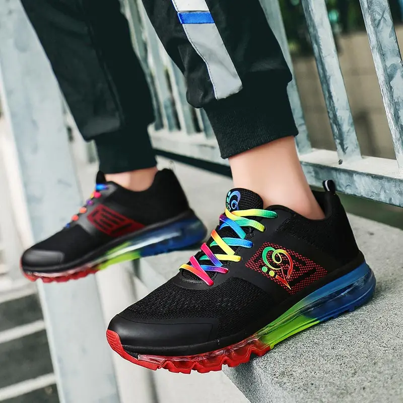 

Plus Size Summer Hard-wearing Running Shoes Man Sports Sneakers Women Sport Shoes Male Black Tennis Flat Athletic Brands A-747