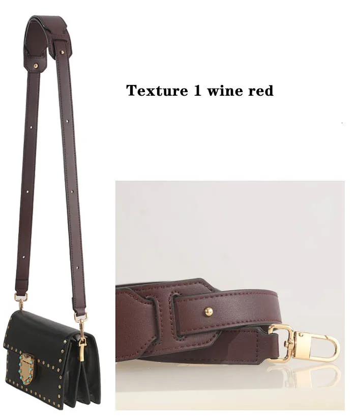 Texture 1 wine red Высокое качество, натуральная кожа, сумка на ремне, модный продукт, сумка для девочек, аксессуары, 81-118 см, Регулируемый Женский широкий плечевой ремень - Цвет: Texture 1 wine red