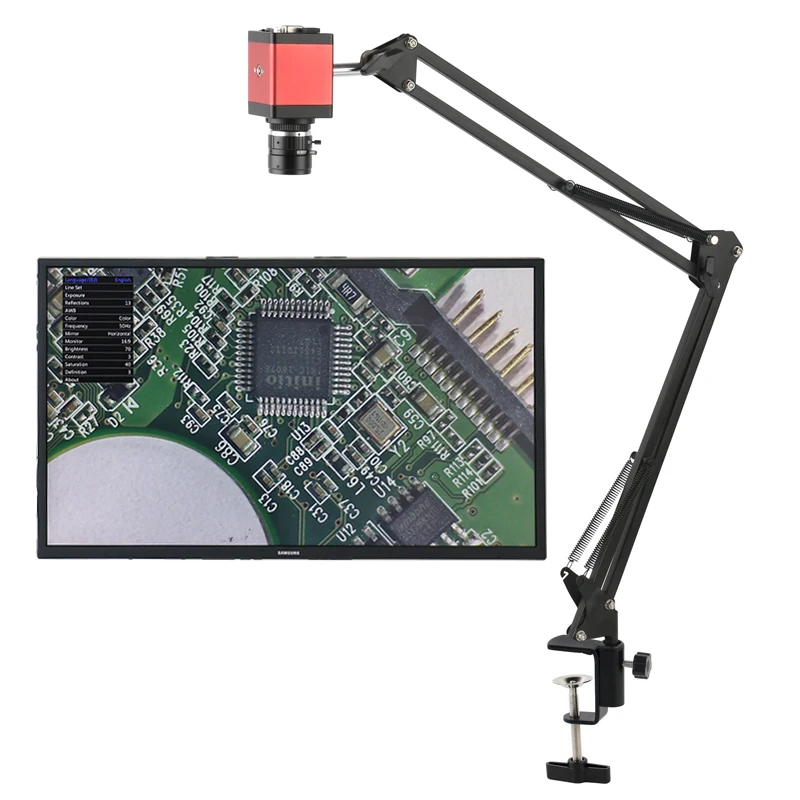 Цифровой промышленный видеомикроскоп 1080P 14 МП HDMI VGA камера 35 мм с большим