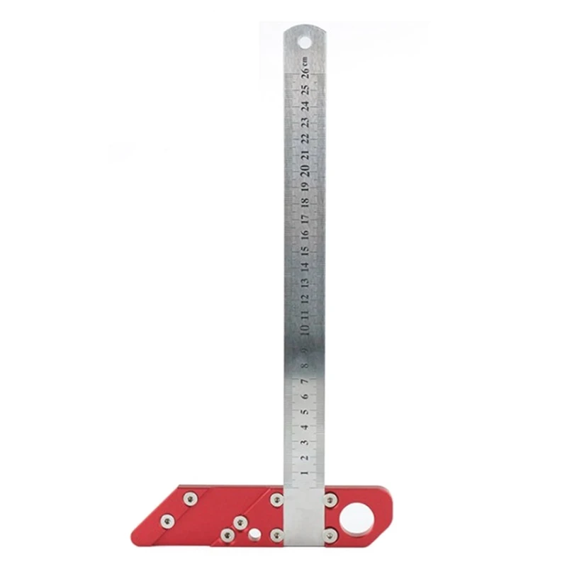 

HLZS-Woodworking 45 90 Degree Angle Scribing Steel Ruler Positioning Block Scribe Line Gauge Carpentry Tool