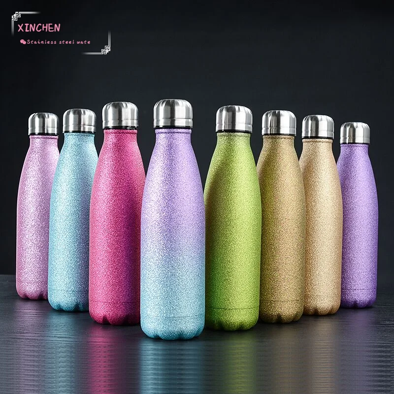 

500ml Stainless Steel Water Bottle for Girls Cute Cola Bottle Hot Cold Thermos Double-Wall Insulated Vacuum Flask for Woman