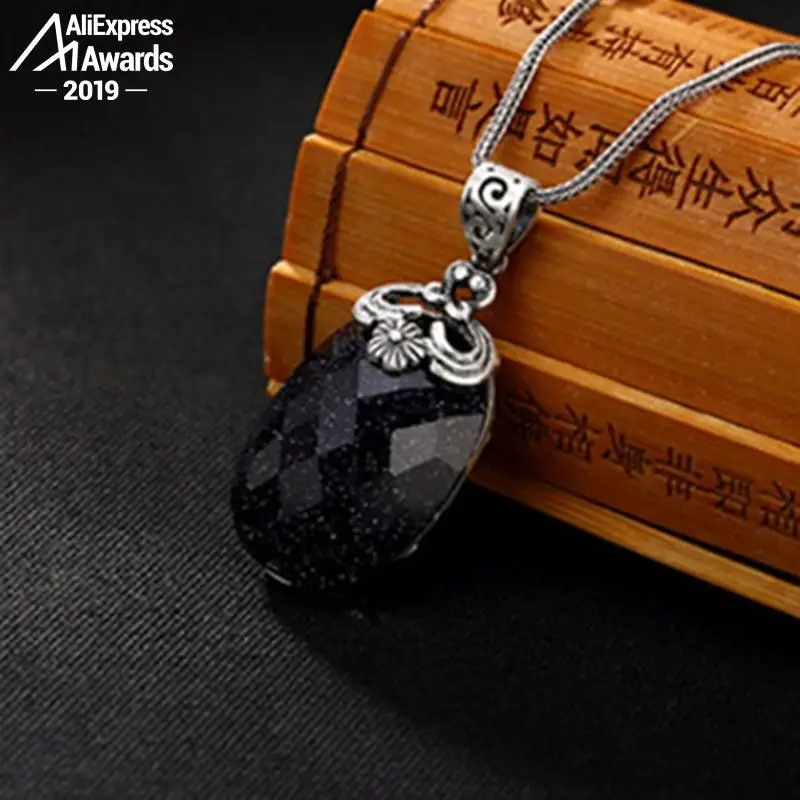 Не подделка Польша S925 магазин изысканных антикварных магазинов Сапфировая